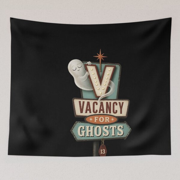 Item preview, Vacancy For Ghosts Haunted Motel designed and sold by LiviuGligoros.