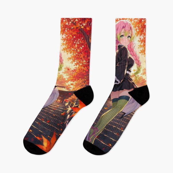 Item preview, Mitsuri Kanroji Demon Slayer Autumn Temple Stroll designed and sold by SolenneAzur.