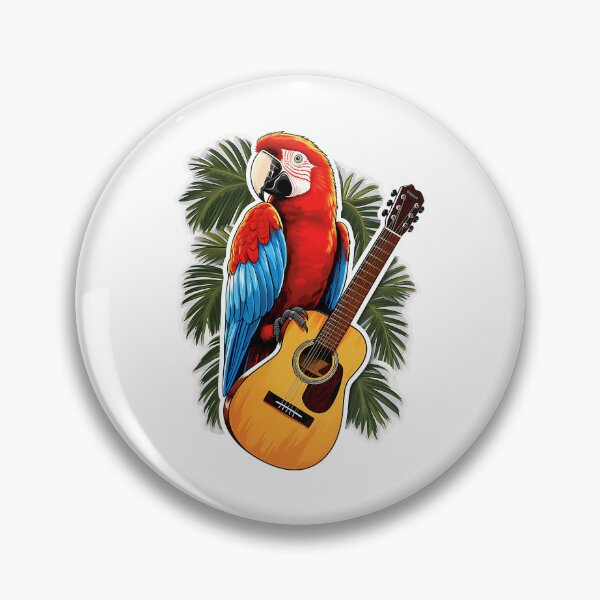Item preview, Jimmy Buffett Tribute Sticker Parrot On Guitar designed and sold by rishan-raphael.