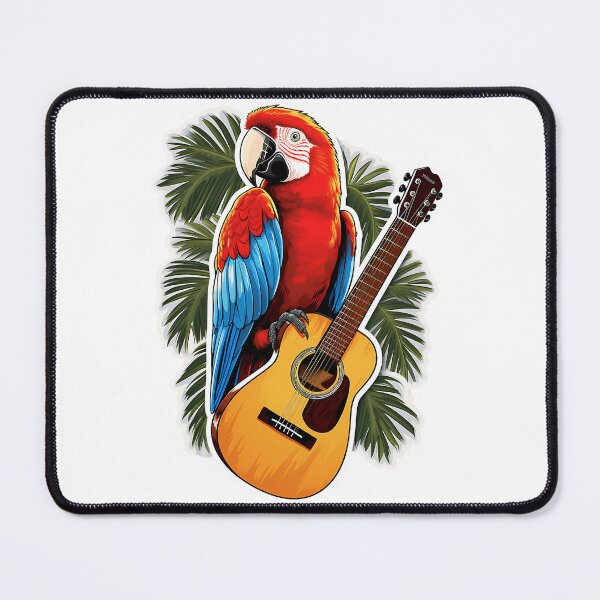 Item preview, Jimmy Buffett Tribute Sticker Parrot On Guitar designed and sold by rishan-raphael.