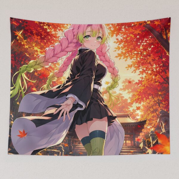 Item preview, Mitsuri Kanroji Demon Slayer Autumn Temple Stroll designed and sold by SolenneAzur.