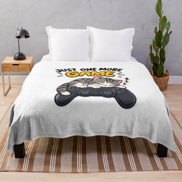 Item preview, Just One More Game Funny Cat Gamer Gaming Gift designed and sold by Artbysarmina.