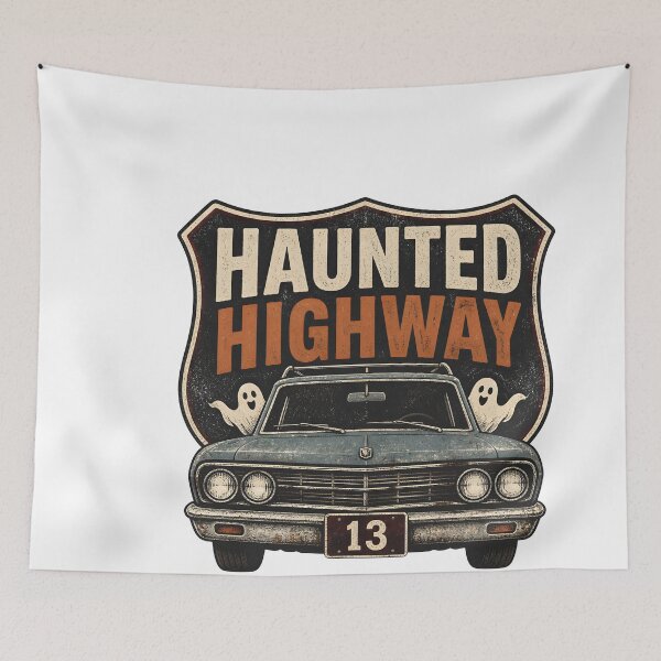Item preview, Haunted Highway Spooky Road Trip Ghost Route designed and sold by LiviuGligoros.
