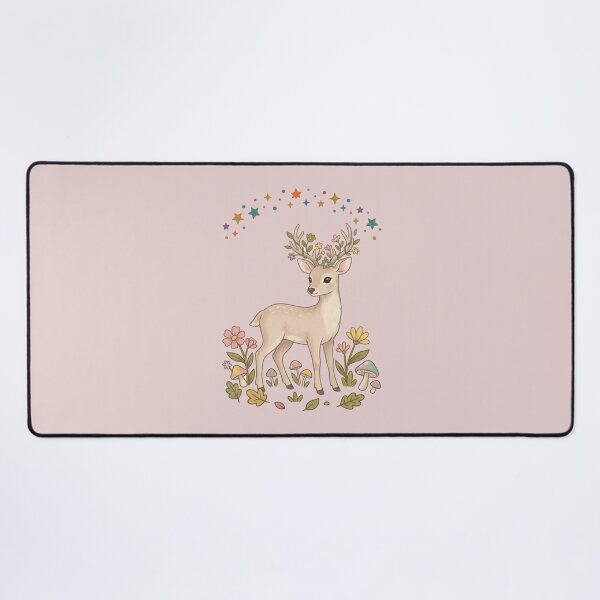 Item preview, Cute Forest Deer Floral Antlers Wildflowers Stars designed and sold by Fine-Arts-Lab.