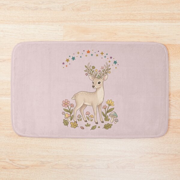 Item preview, Cute Forest Deer Floral Antlers Wildflowers Stars designed and sold by Fine-Arts-Lab.