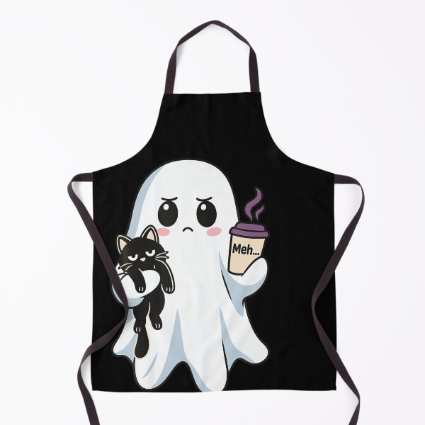 Item preview, Grumpy Ghost Black Cat Meh Coffee Humor designed and sold by cruddenstroud23.