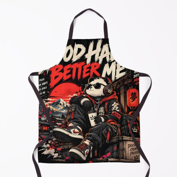 Item preview, Good Habits Better Me – Japanese Streetwear Panda T-Shirt designed and sold by GenZStickerHub1.