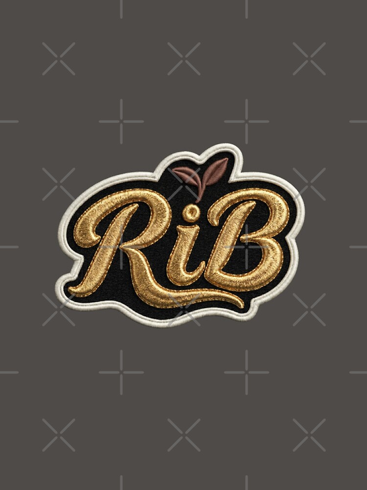 Thumbnail 4 of 4, iPhone Case, Classic Gold Script Patch Minimal Emblem designed and sold by Rib-Brand.