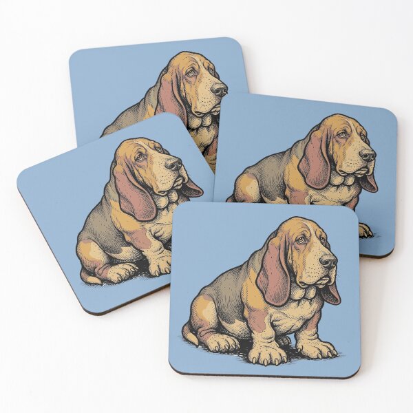 Item preview, The St. Hubert Dwarf: Vintage French Basset Hound Fine Art Print designed and sold by FreiherrPK.