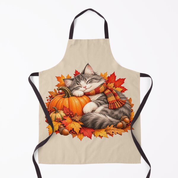 Item preview, Cozy Autumn Cat Resting by Pumpkins designed and sold by Safe Haven Pets.