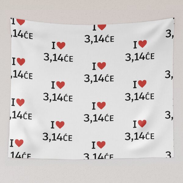 Item preview, I Love 3,14 ĆE Balkan Humor Typography Design designed and sold by TipTop GFX.