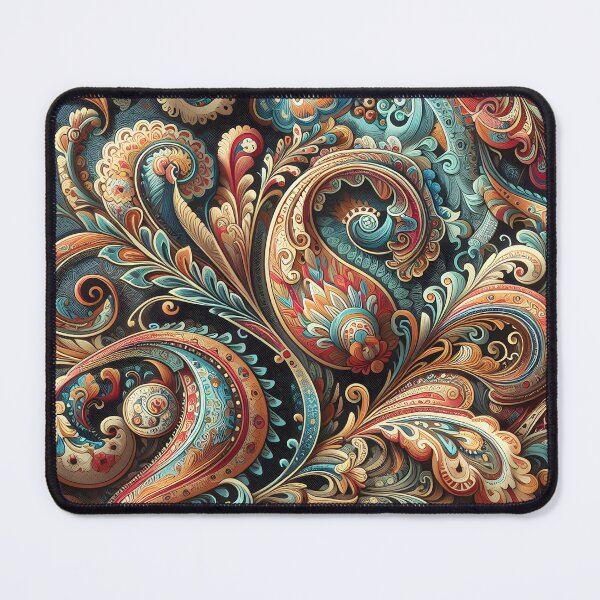 Item preview, Dark Rust Teal Paisley – Vintage Ornamental Floral Boho Pattern designed and sold by Apex Designs.