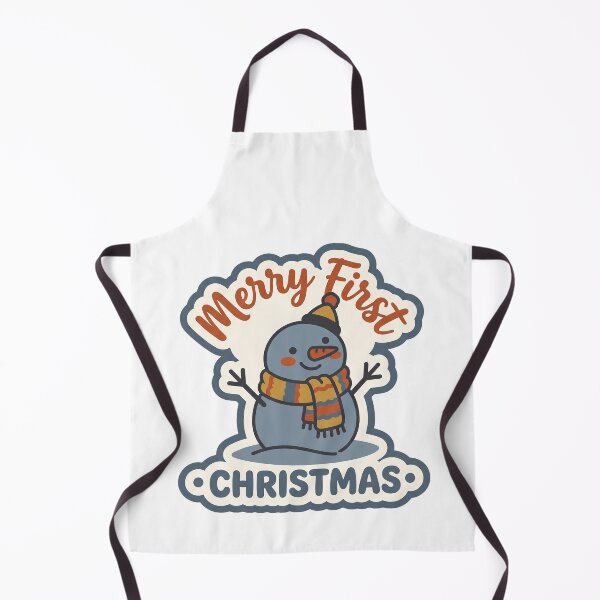 Item preview, Merry First Christmas — Cute Kawaii Snowman designed and sold by TheCalmEdit.