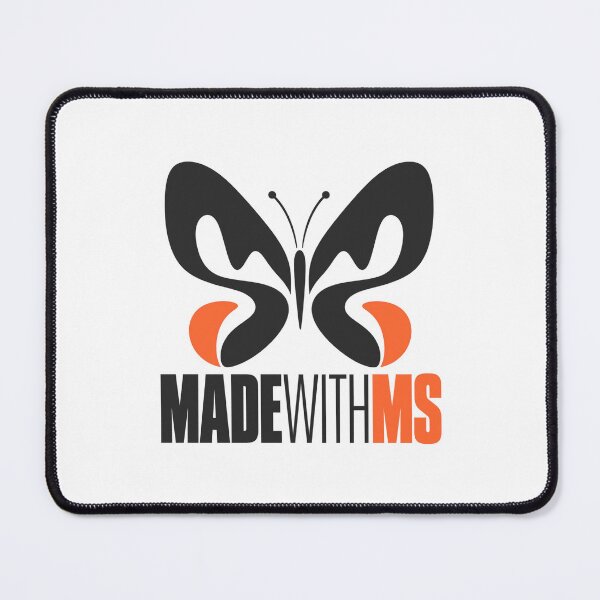 Item preview, Orange MS Butterfly Letterform Awareness Graphic designed and sold by MadeWithMS.