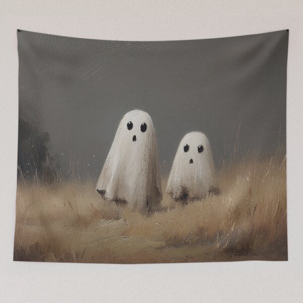 Item preview, Ghosts in Golden Field Halloween Painting designed and sold by NatureSight.