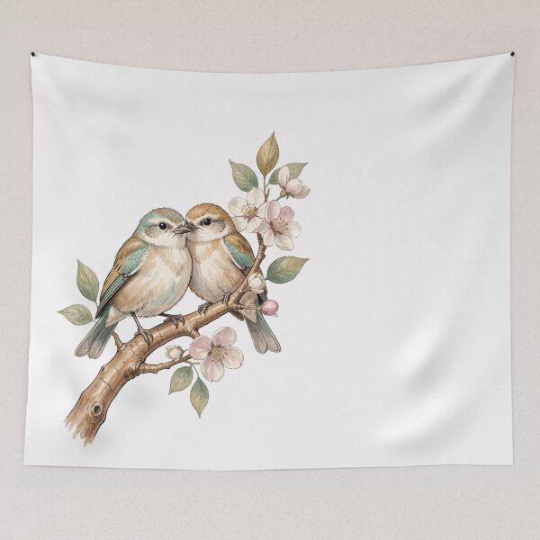 Item preview, Little birds on a branch. designed and sold by MagelliShop.