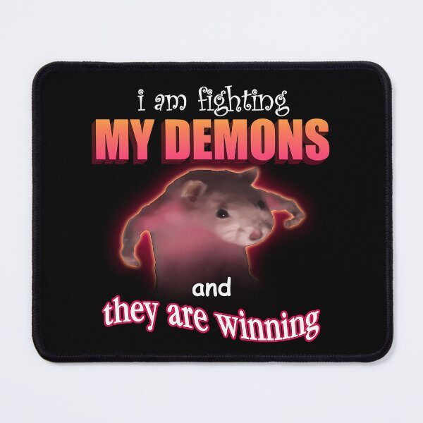 Item preview, I_M Fighting My Demons And They Are Winning Word Art Meme designed and sold by dsbargaincave.