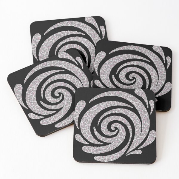 Artikelvorschau, Blush Floral Spiral – Boho Pink & Grey Abstract Swirl – Produkt 0003 entworfen und verkauft von simplycolours.