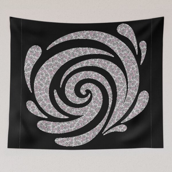 Item preview, Blush Floral Spiral – Boho Pink & Grey Abstract Swirl - Product 0003 designed and sold by simplycolours.