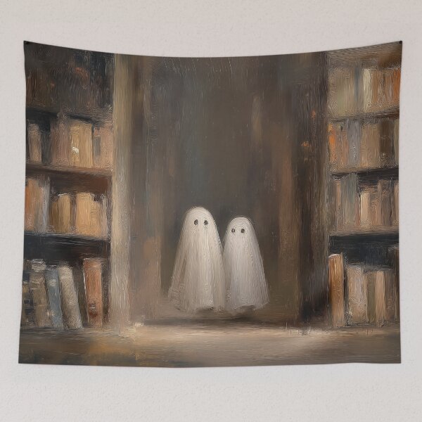 Item preview, Ghosts in Old Library Halloween Painting designed and sold by NatureSight.