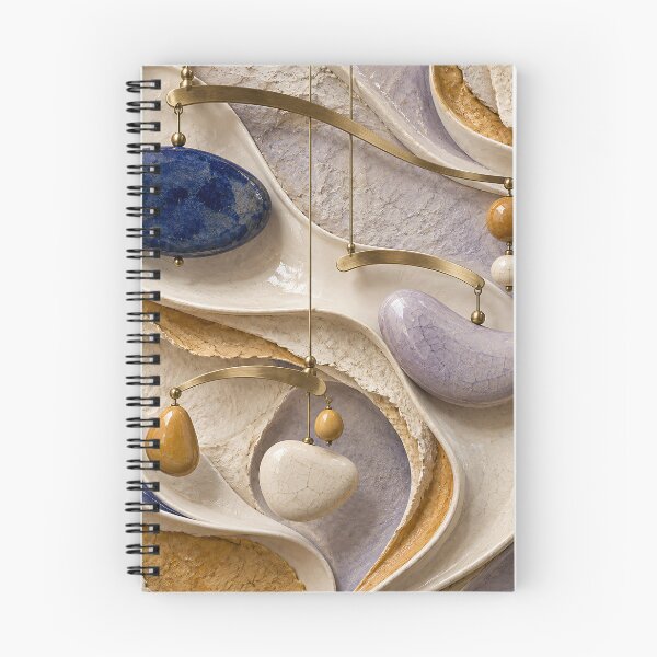 Item preview, Celestial Stone Mobile – Luxury Abstract Ceramic and Gold Art Print designed and sold by Kaleidoscope Print.