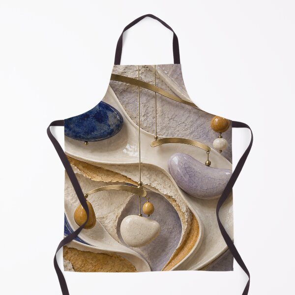 Item preview, Celestial Stone Mobile – Luxury Abstract Ceramic and Gold Art Print designed and sold by Kaleidoscope Print.