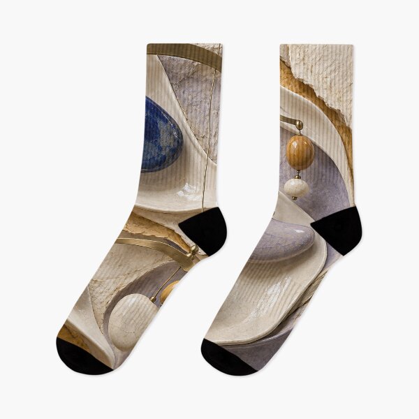Item preview, Celestial Stone Mobile – Luxury Abstract Ceramic and Gold Art Print designed and sold by Kaleidoscope Print.