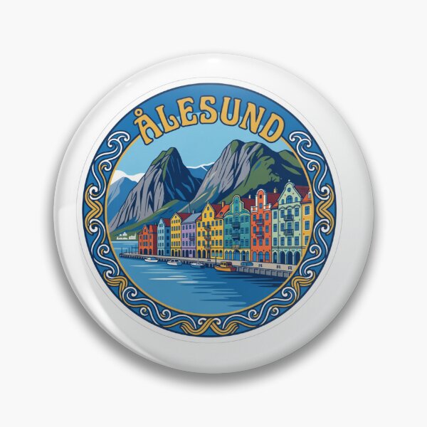 Item preview, Alesund Norway Sticker designed and sold by Imaginarium of Chaos falcon88 .