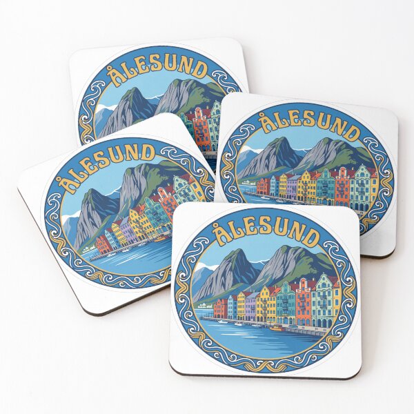 Item preview, Alesund Norway Sticker designed and sold by Imaginarium of Chaos falcon88 .