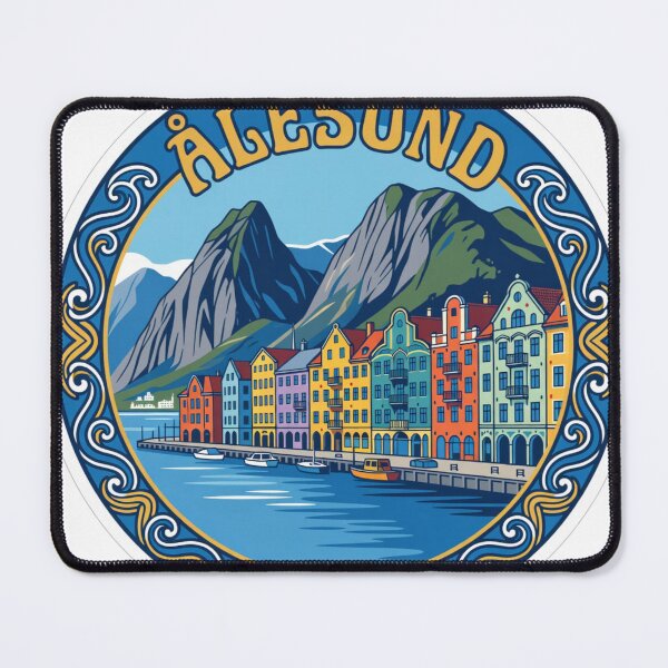 Item preview, Alesund Norway Sticker designed and sold by Imaginarium of Chaos falcon88 .
