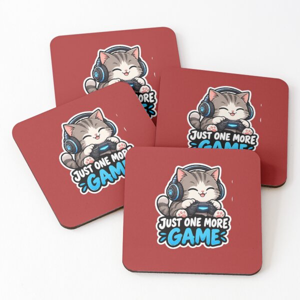 Item preview, Funny Gamer Cat Just One More Game Gaming Gift designed and sold by Artbysarmina.