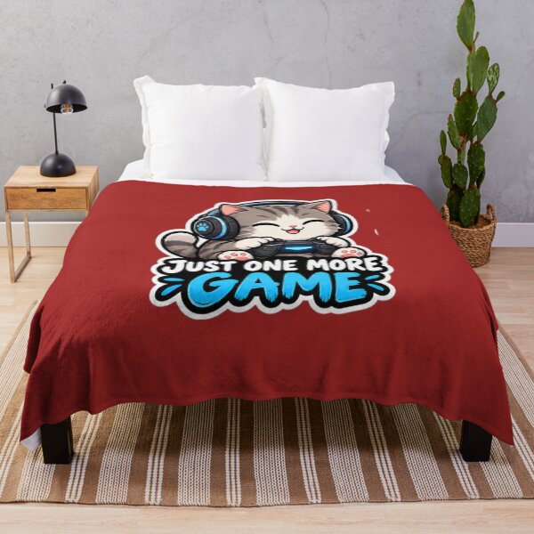 Item preview, Funny Gamer Cat Just One More Game Gaming Gift designed and sold by Artbysarmina.
