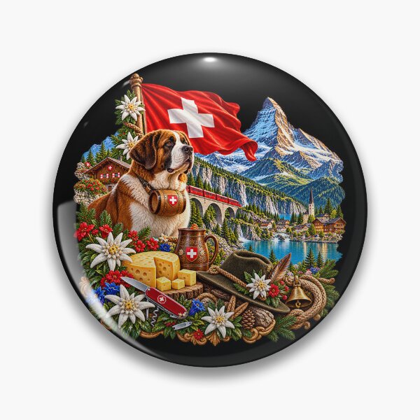 Item preview, Swiss Alpine Heritage – St. Bernard & Swiss Knife designed and sold by TroviTutto.