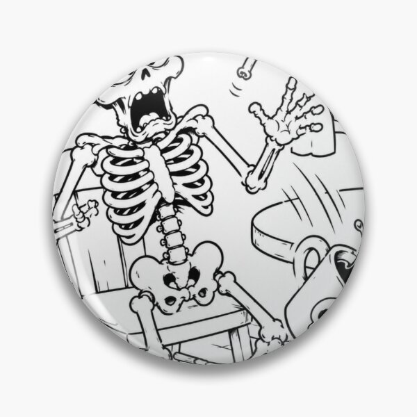 Item preview, Skeleton Coffee Spill Funny Morning Disaster designed and sold by ComedyInkFactor.