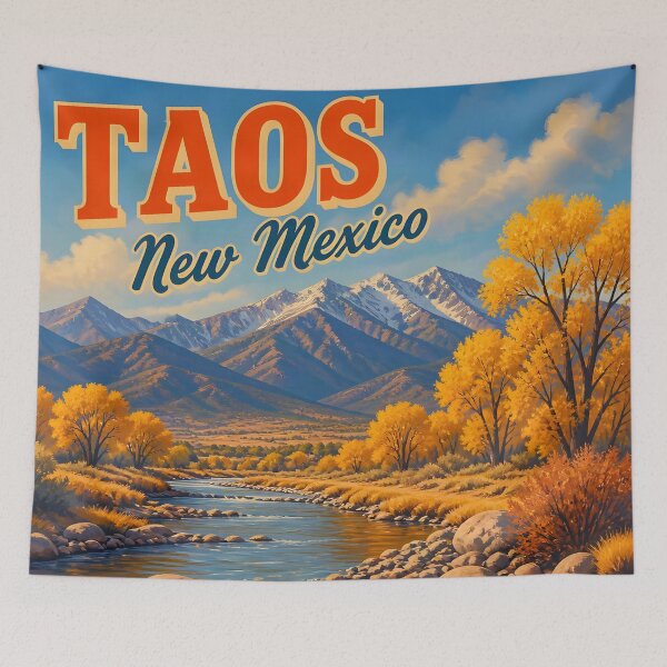 Item preview, Taos, New Mexico: Scenic Travel Poster designed and sold by LSVart.