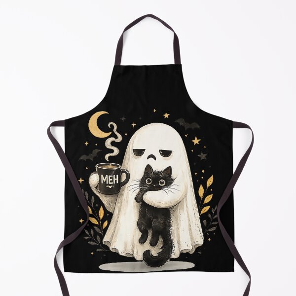 Item preview, Meh Ghost Cat Black Cat Coffee Halloween designed and sold by cruddenstroud23.