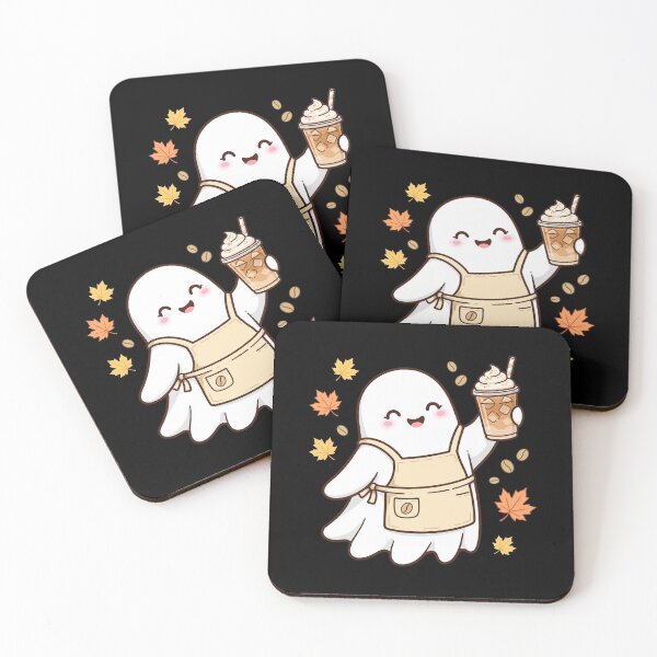 Item preview, Cute Ghost Barista Iced Pumpkin Spice Latte - Autumn designed and sold by Aisha Reda.