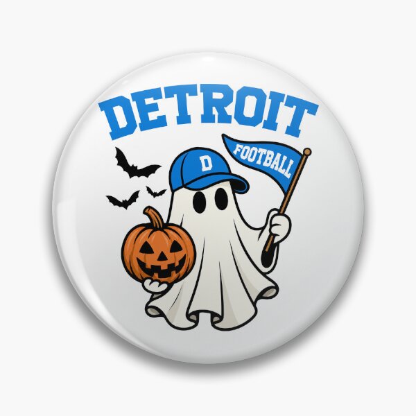 Item preview, Ghost Holding Pumpkin Detroit L.io.n.s Halloween Inspired designed and sold by ChrisNikolaus.