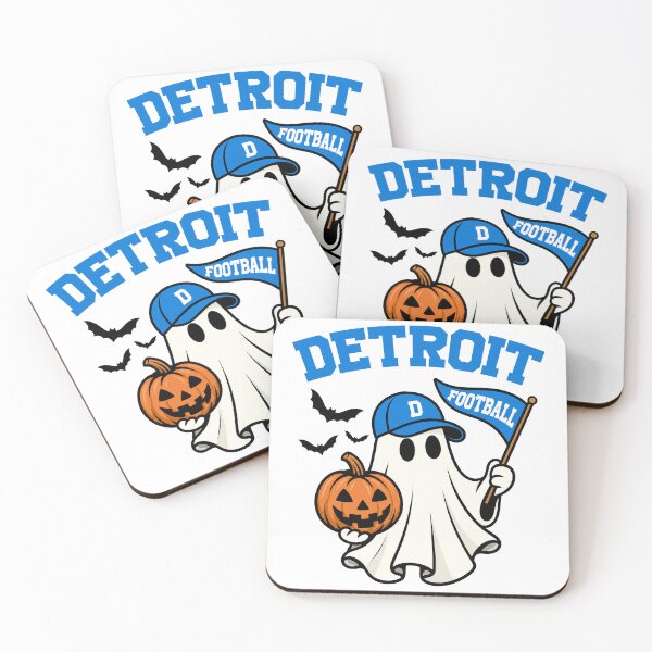 Item preview, Ghost Holding Pumpkin Detroit L.io.n.s Halloween Inspired designed and sold by ChrisNikolaus.