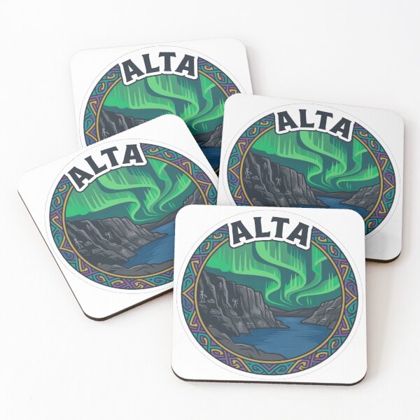 Item preview, Alta Norway Sticker designed and sold by Imaginarium of Chaos falcon88 .