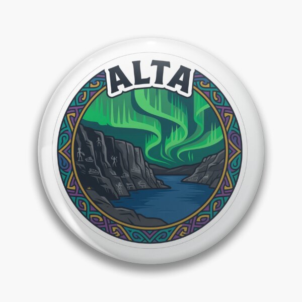 Item preview, Alta Norway Sticker designed and sold by Imaginarium of Chaos falcon88 .