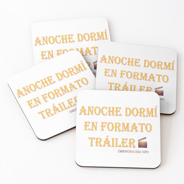 Item preview, Anoche dormí en formato tráiler - Spanish Menopause Humor designed and sold by Yamy Morrell Art and Design.
