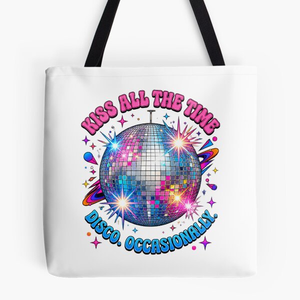 Item preview, Retro Disco Ball Inspired Design Featuring 'Kiss All The Time, Disco Occasionally' Quote for Music and Dance Fans designed and sold by amirmintz.