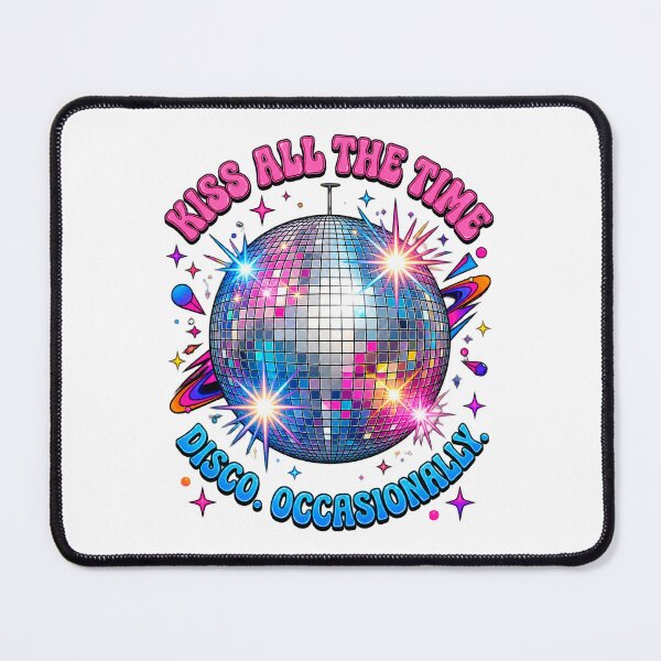 Item preview, Retro Disco Ball Inspired Design Featuring 'Kiss All The Time, Disco Occasionally' Quote for Music and Dance Fans designed and sold by amirmintz.