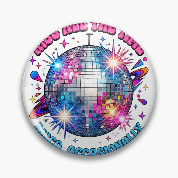 Item preview, Retro Disco Ball Inspired Design Featuring 'Kiss All The Time, Disco Occasionally' Quote for Music and Dance Fans designed and sold by amirmintz.