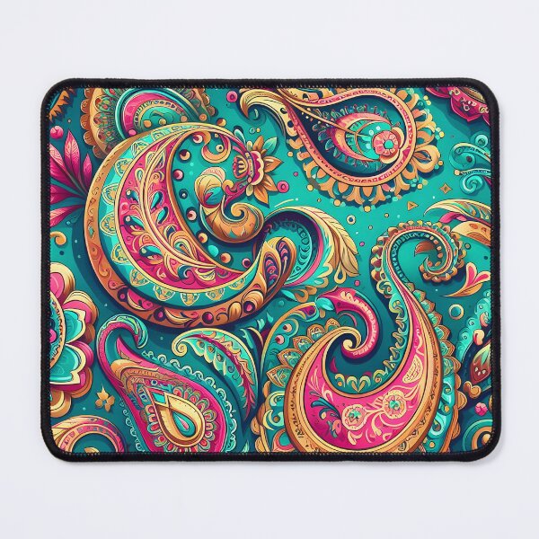 Item preview, Turquoise Pink Paisley – Colorful Floral Boho Pattern designed and sold by Apex Designs.