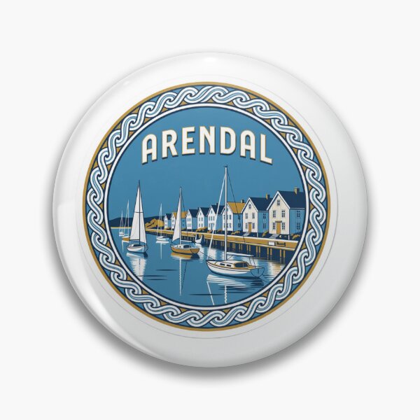 Item preview, Arendal Harbor Norway Sticker designed and sold by Imaginarium of Chaos falcon88 .