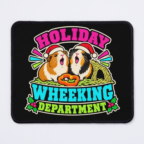 Item preview, Holiday Wheeking Department Guinea Pig Christmas Humor designed and sold by DreamLayerStudio.