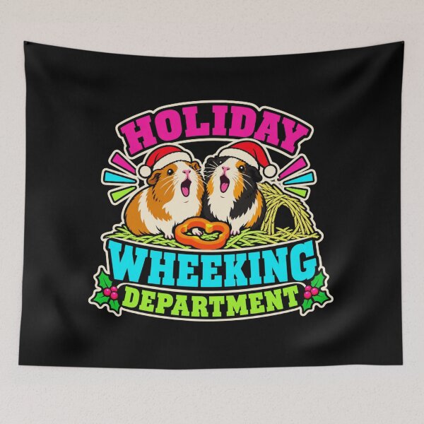 Item preview, Holiday Wheeking Department Guinea Pig Christmas Humor designed and sold by DreamLayerStudio.