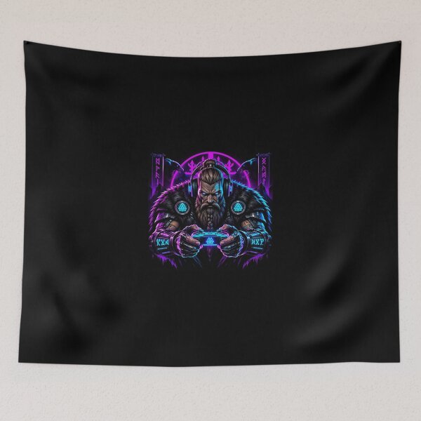 Item preview, Epic Lone Viking Warrior and Glowing Norse Tree Yggdrasil designed and sold by ValhallaHub.